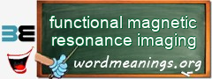 WordMeaning blackboard for functional magnetic resonance imaging